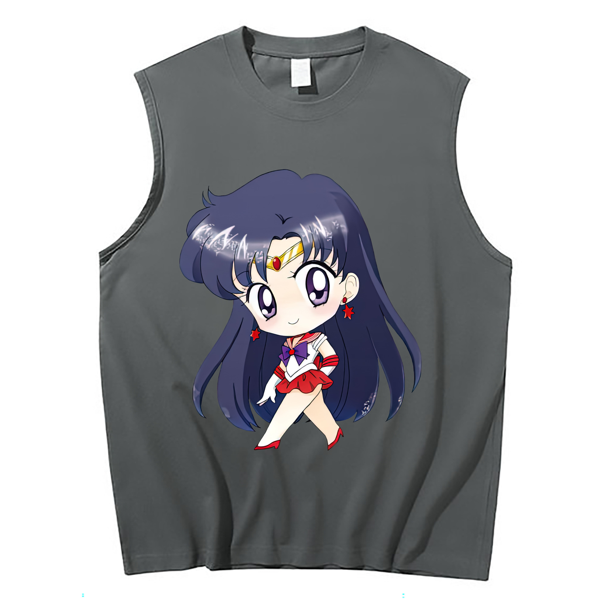 （画像用） 美少女戦士セーラームーン 火野レイ ひの レイ Sailor Moon Hino Rei （セーラーマーズ,Sailor Mars） コットン100％タンクトップ（フロントプリント）